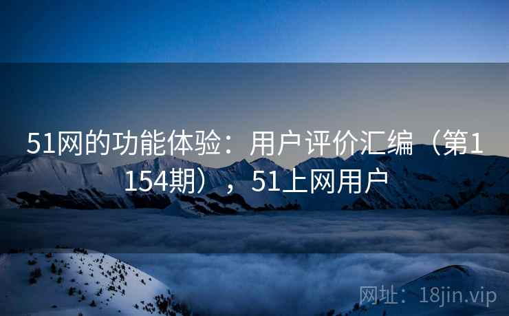 51网的功能体验：用户评价汇编（第1154期），51上网用户